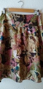 Chico's silk skirt floral sz .5/6